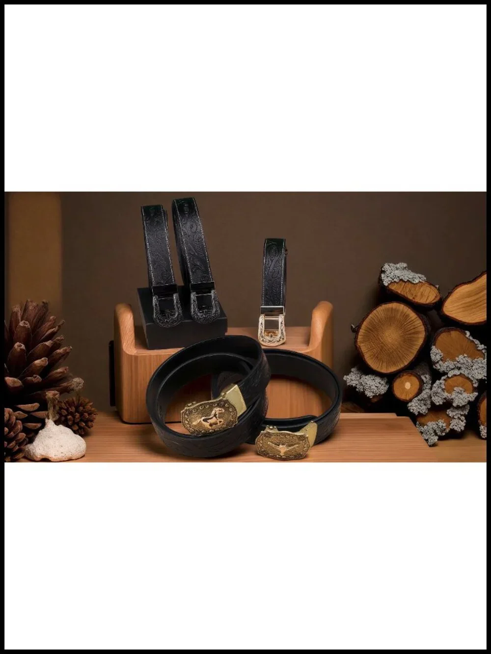 Men's Ratchet Leather Sliding Buckle Dress Belt - No Color